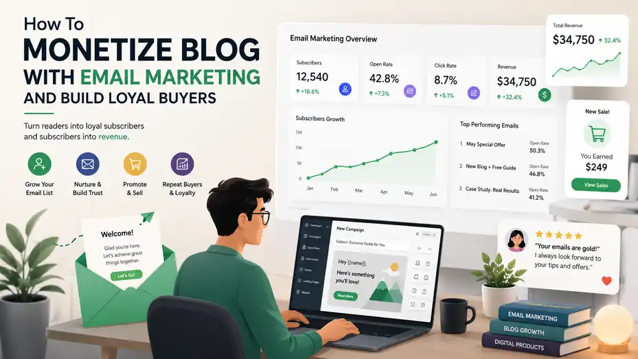 An informative illustration about How To Monetize Blog With Email Marketing And Build Loyal Buyers