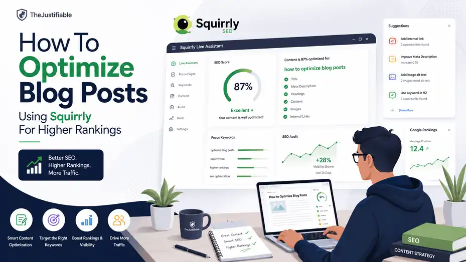 An informative illustration about How To Optimize Blog Posts Using Squirrly For Higher Rankings