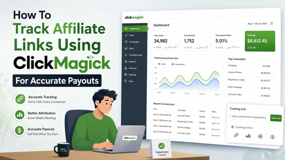 An informative illustration about How To Track Affiliate Links Using ClickMagick For Accurate Payouts