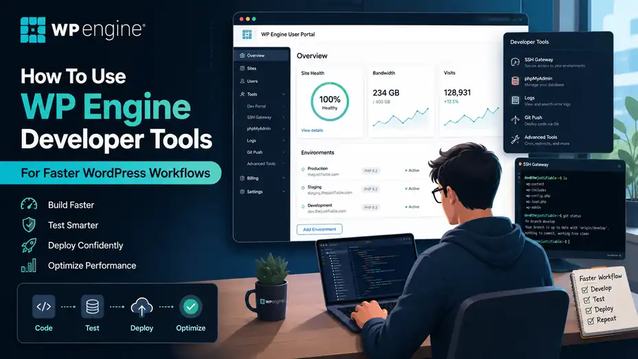 An informative illustration about How To Use WP Engine Developer Tools For Faster WordPress Workflows