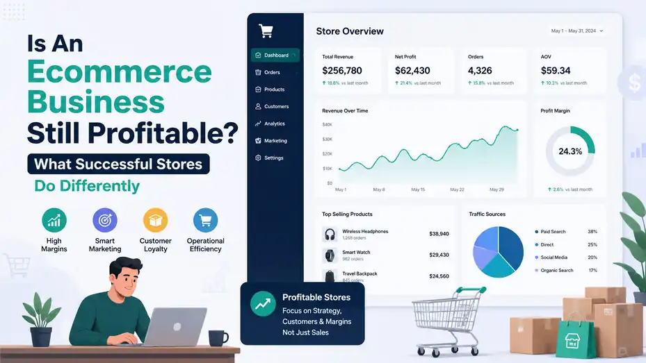 An informative illustration about Is An Ecommerce Business Still Profitable? What Successful Stores Do Differently