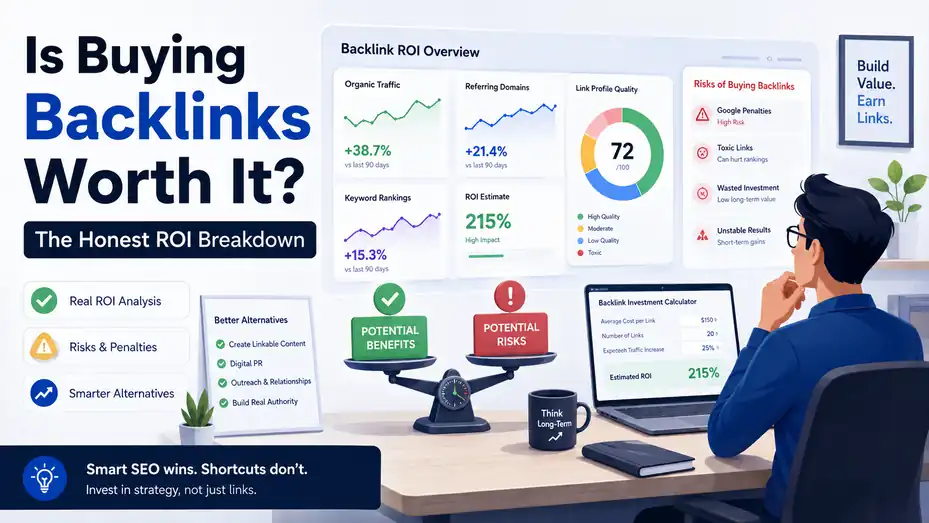 An informative illustration about Is Buying Backlinks Worth It? The Honest ROI Breakdown