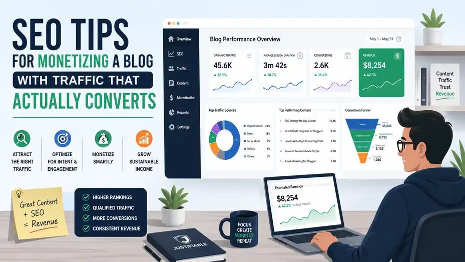 An informative illustration about SEO Tips for Monetizing a Blog With Traffic That Actually Converts