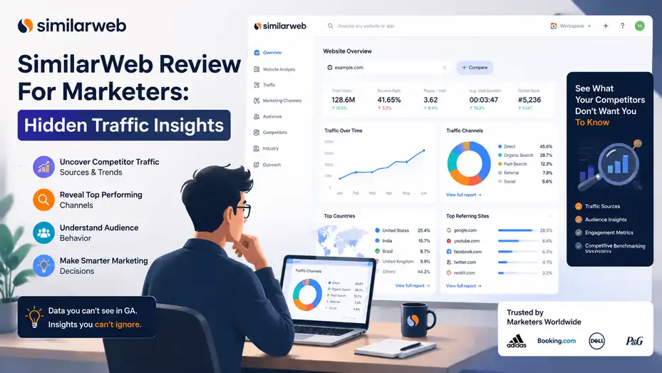 An informative illustration about SimilarWeb Review For Marketers: Hidden Traffic Insights