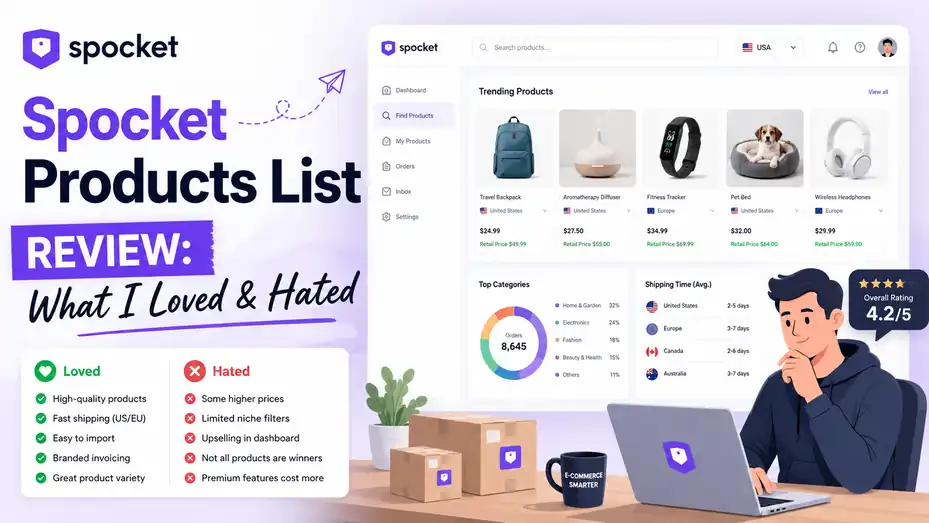 An informative illustration about Spocket Products List Review: What I Loved & Hated