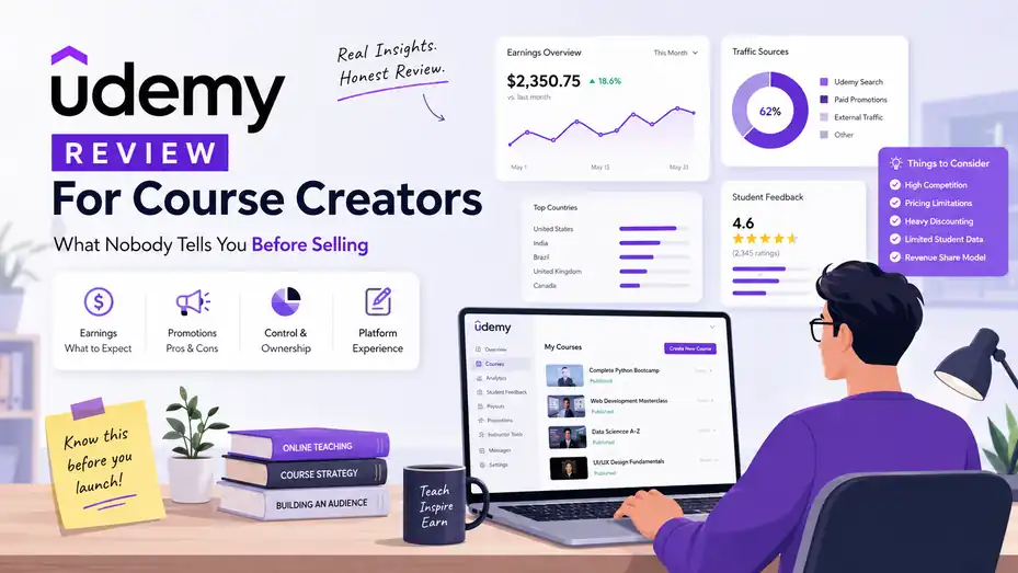 An informative illustration about Udemy Review For Course Creators: What Nobody Tells You Before Selling