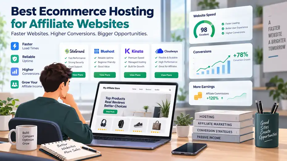 An informative illustration about Best Ecommerce Hosting for Affiliate Websites That Need Speed and Higher Conversions
