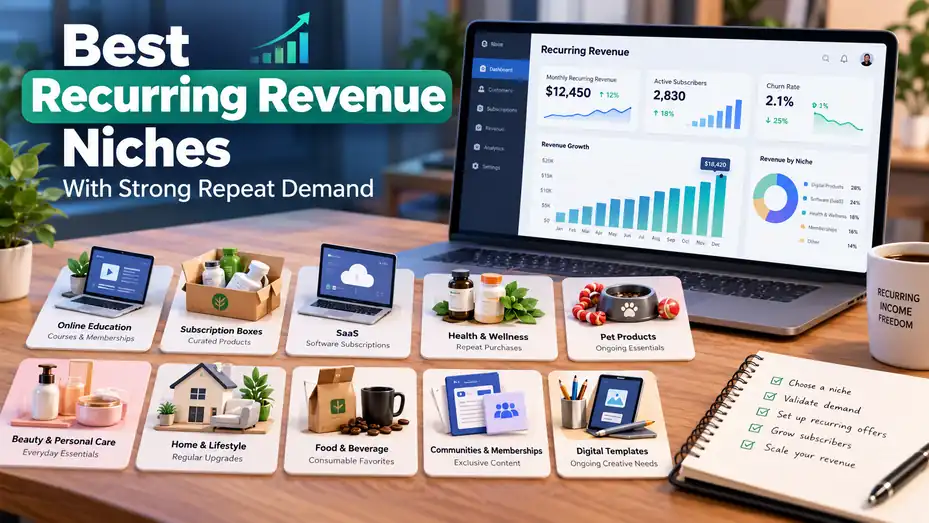 An informative illustration about Best Recurring Revenue Niches With Strong Repeat Demand