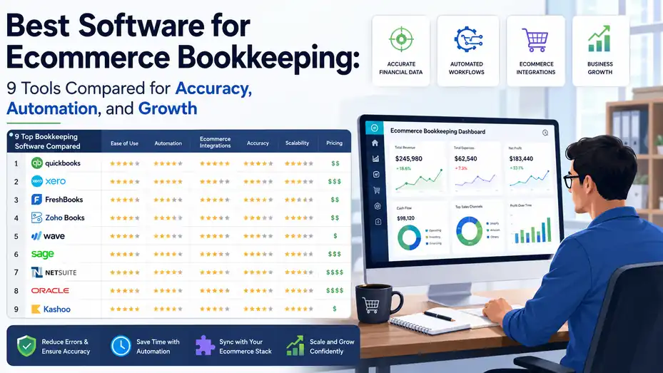 An informative illustration about Best Software for Ecommerce Bookkeeping 9 Tools Compared for Accuracy, Automation, and Growth