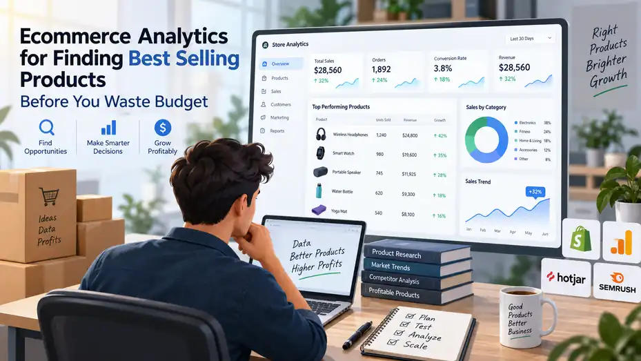 An informative illustration about Ecommerce Analytics For Finding Best Selling Products Before You Waste Budget