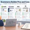 An informative illustration about Ecommerce Builder Pros and Cons: The Smartest Way to Decide Fast