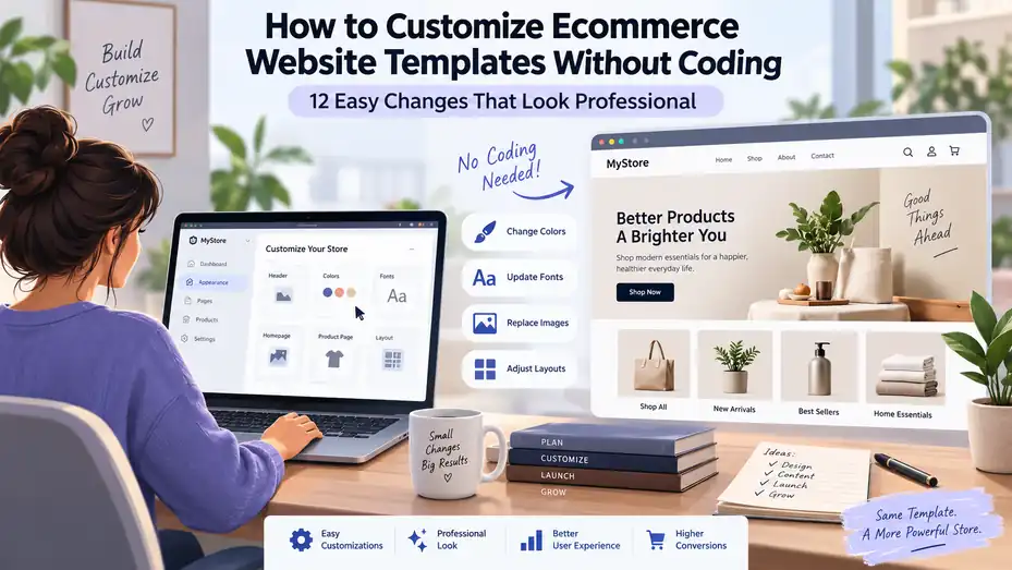 How to Customize Ecommerce Website Templates Without Coding: 12 Easy Changes That Look Professional
