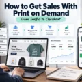An informative illustration about How to Get Sales With Print on Demand: From Traffic to Checkout