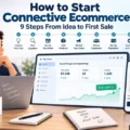 How to Start Connective Ecommerce: 9 Steps From Idea to First Sale An informative illustration about How to Start Connective Ecommerce: 9 Steps From Idea to First Sale