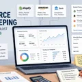 An informative illustration about How to Start Ecommerce Bookkeeping Without Getting Lost in Spreadsheets and Sales Data