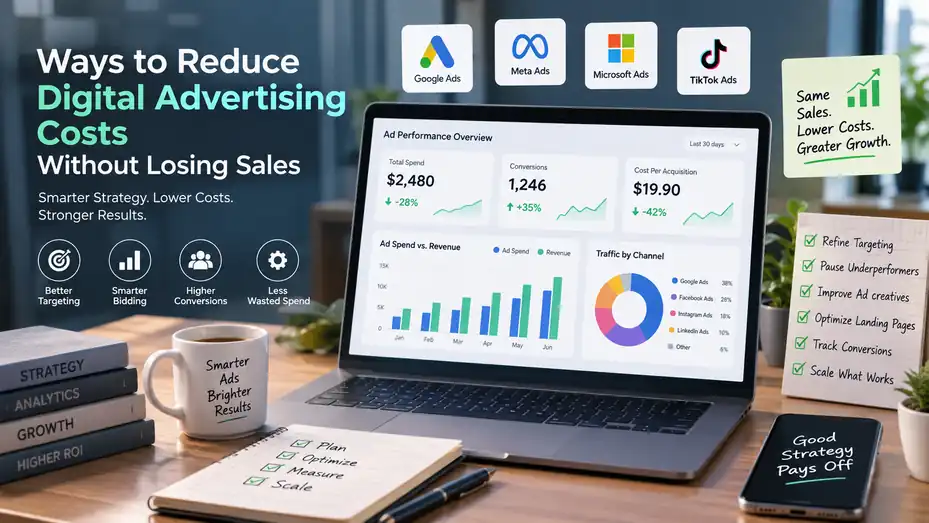 An informative illustration about Ways to Reduce Digital Advertising Costs Without Losing Sales