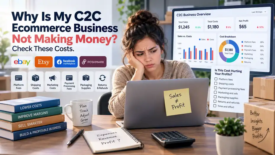 An informative illustration about Why Is My C2C Ecommerce Business Not Making Money? Check These Costs