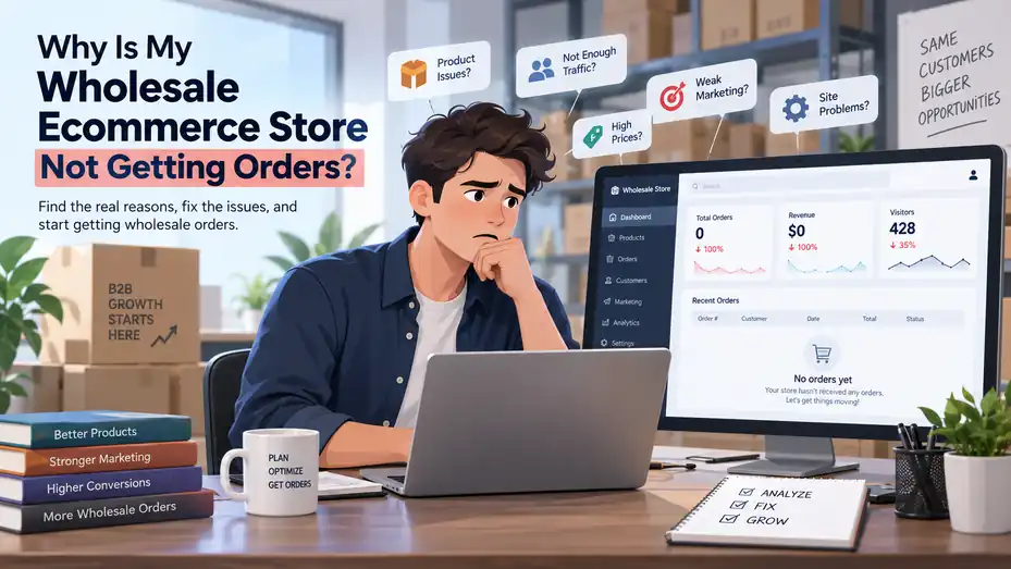 An informative illustration about Why Is My Wholesale Ecommerce Store Not Getting Orders?